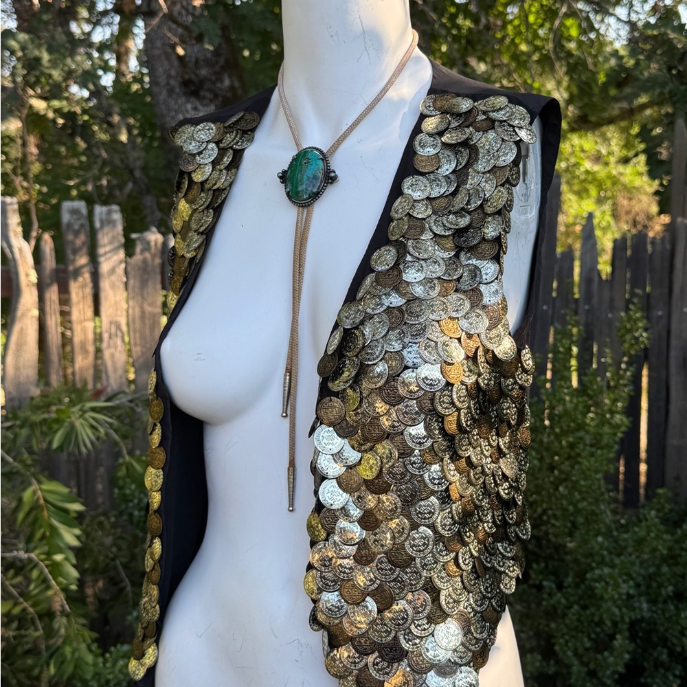 Gold and Silver Sequin Vest